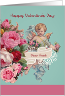 Dear Aunt, Happy Valentine’s Day, Vintage Cherub, Roses card