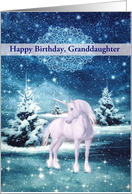 Customizable, Granddaughter, Happy Birthday, Unicorn card