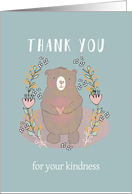 Thank You for your Kindness, Bear, Illustration card