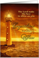 Congratulations, Installation, Pastor, Light-Tower, Scripture card