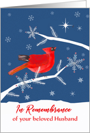 In Remembrance Husband, First Christmas alone after Loss, Bird card