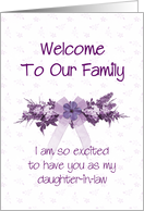 Daughter-in-law, welcome to our family with lilac flowers card