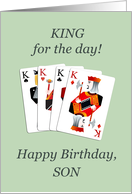 Son, Birthday, Four Kings Playing Cards Poker card