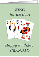 Grandad, Birthday, Four Kings Playing Cards Poker card