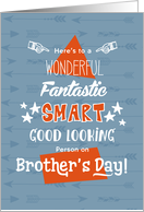 Salute to Wonderful Smart Person on Brother’s Day card