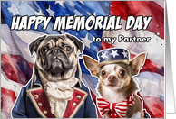 Partner Happy Memorial Day Patriotic Dogs card