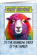 Happy Birthday Rainbow Sheep card