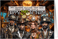 29 Years Old Steampunk Birthday card
