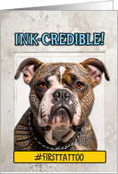 Congrats First Tattoo Bulldog card