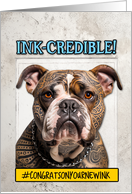 Congrats New Tattoo Bulldog card