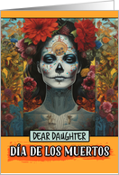 Daughter Dia de Los Muertos Woman card