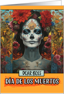Boss Dia de Los Muertos Woman card