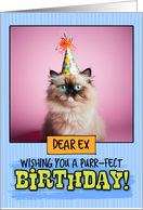 Ex Happy Birthday Himalayan Cat card