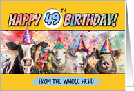 49 Years Old Happy Birthday Herd card