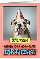 Sponsor Happy Birthday Bulldog Puppy card