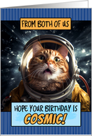 From Couple Happy Birthday Cosmic Space Cat card