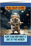 Troop Leader Happy Birthday Space Hamster card