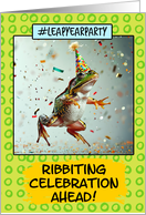 Leap Year Party Invitation Frog card