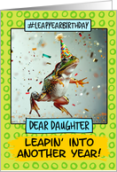 Daughter Leap Year Birthday Frog card