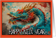 Happy New Year Chinese Dragon card