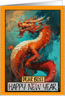 Boss Happy New Year Chinese Dragon card