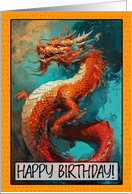 Happy Birthday Chinese Zodiak Year of the Dragon card