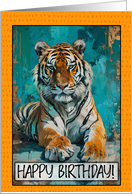 Happy Birthday Chinese Zodiak Year of the Tiger card