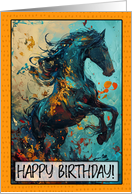 Happy Birthday Chinese Zodiak Year of the Horse card