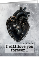 Dark Goth Heart card