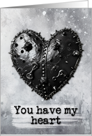 Dark Goth Heart card