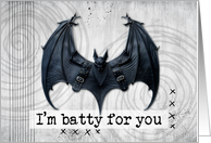 Batty for You Goth Bat Love card