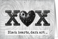 XOX Love and Kisses Goth Style card