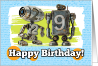 29 Years Old Happy Birthday Robots card