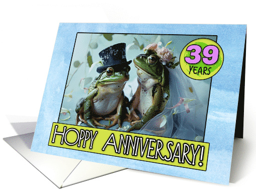 39 years Hoppy Wedding Anniversary Frog Pair card (1829284)