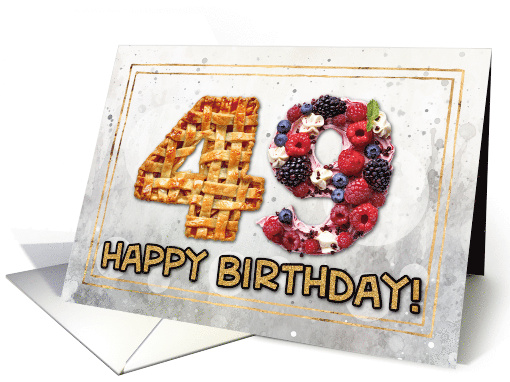 49 Years Old Happy Birthday Cake card (1831216)