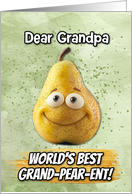 Grandpa Grandparents Day Pear card