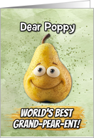 Poppy Grandparents Day Pear card