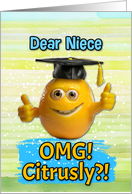 Niece Congratulations Graduation Lemon card