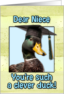 Niece Congratulations Graduation Clever Duck card