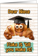 Niece Congratulations Graduation Croissant card