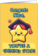 Niece Congratulations Graduation Kawaii Star card