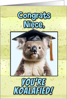 Niece Congratulations Graduation Koala Bear card