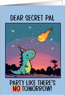 Secret Pal Happy Birthday Kawaii Cartoon Dino card