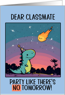Classmate Happy Birthday Kawaii Cartoon Dino card