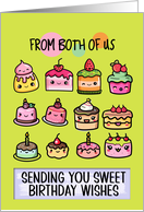 From Couple Happy Birthday Sweet Kawaii Birthday Cakes card