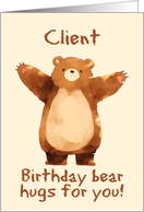 Client Happy Birthday Bear Hugs card