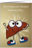 Invitations, Liver Transplant Anniversary Party, general, happy liver card