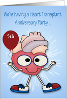 Invitations to Heart Transplant Anniversary Party, custom year card