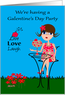 Invitations to Galentine’s Day Party, general, woman, large cocktail card