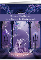Birthday to Ex Girlfriend Card with a Beautiful Ultra Purple Unicorn card
